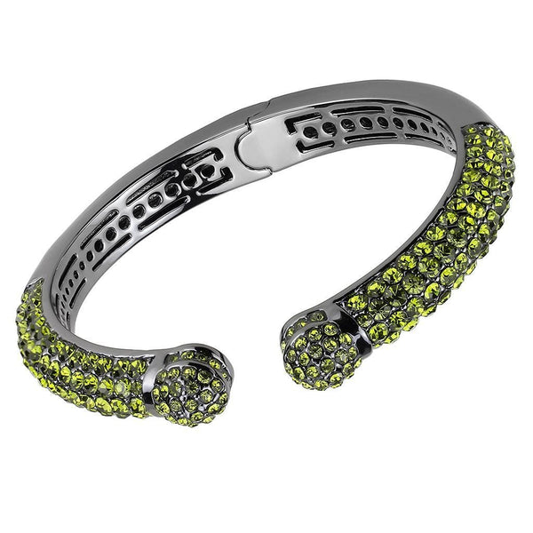 Bangle Pandora Bangle Bracelet LO4284 TIN Cobalt Brass Bangle with Crystal Alamode Fashion Jewelry Outlet