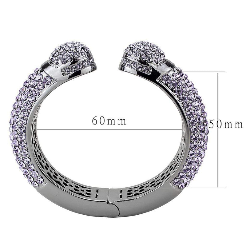 Bangle Pandora Bangle Bracelet LO4292 TIN Cobalt Brass Bangle with Crystal Alamode Fashion Jewelry Outlet