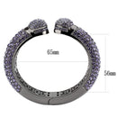 Bangle Pandora Bangle Bracelet LO4312 TIN Cobalt Brass Bangle with Crystal Alamode Fashion Jewelry Outlet