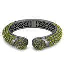 Bangle Pandora Bangle Bracelet LO4314 TIN Cobalt Brass Bangle with Crystal in Peridot Alamode Fashion Jewelry Outlet