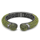 Bangle Pandora Bangle Bracelet LO4314 TIN Cobalt Brass Bangle with Crystal in Peridot Alamode Fashion Jewelry Outlet