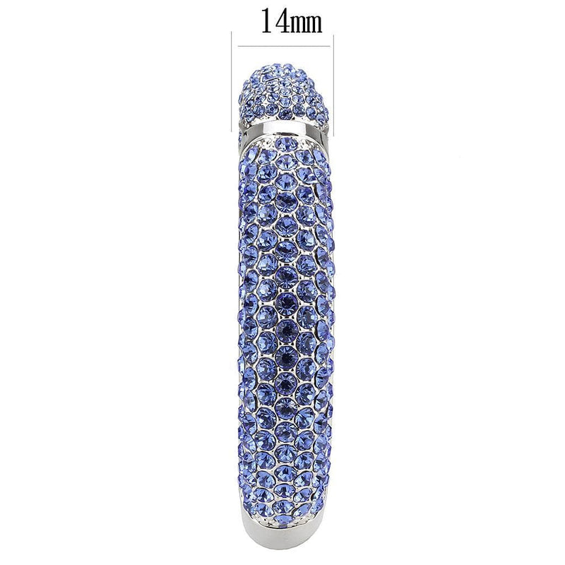 Bangle Pandora Bangle Bracelet LO4315 Rhodium Brass Bangle with Top Grade Crystal Alamode Fashion Jewelry Outlet