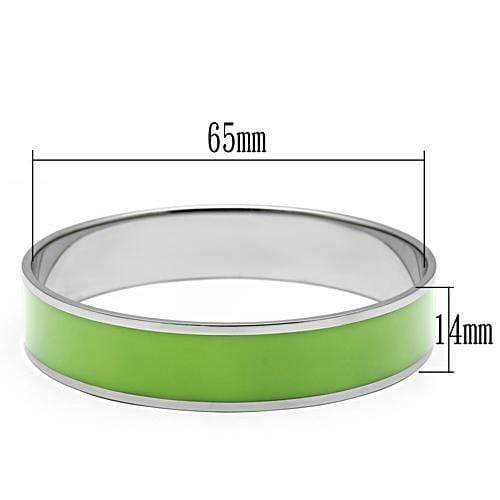 Pandora Bangle TK531 Stainless Steel Bangle with Epoxy in Emerald