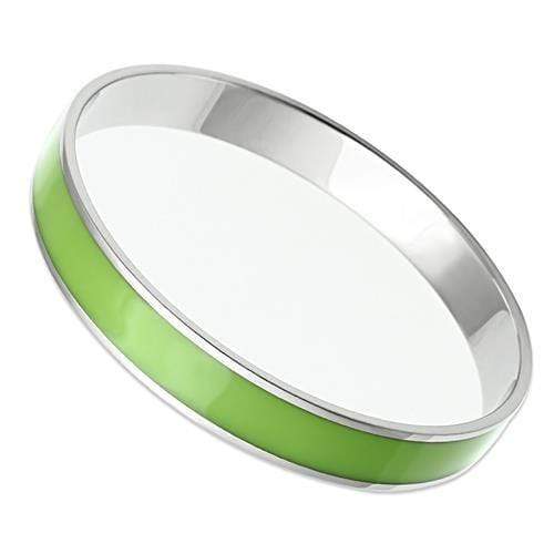 Pandora Bangle TK535 Stainless Steel Bangle with Epoxy in Emerald