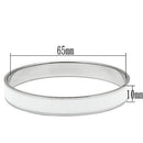 Pandora Bangle TK536 Stainless Steel Bangle with Epoxy in White