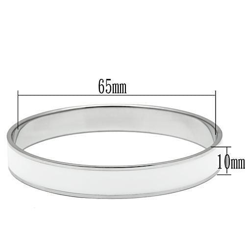 Pandora Bangle TK536 Stainless Steel Bangle with Epoxy in White