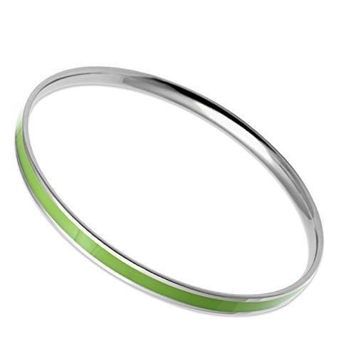 Pandora Bangle TK539 Stainless Steel Bangle with Epoxy in Emerald