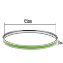 Pandora Bangle TK539 Stainless Steel Bangle with Epoxy in Emerald