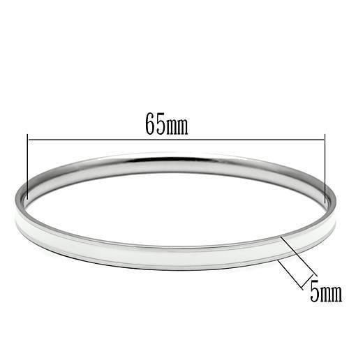 Pandora Bangle TK540 Stainless Steel Bangle with Epoxy in White