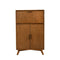 Wooden Large Bar Cabinet with Drop Down Tray and Double Door Cabinet, Brown