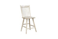 Bar Chairs Solid Wood Counter Height Side Chair with Stick Backs and Tapered Legs, Pack of Two, White Benzara