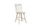 Bar Chairs Solid Wood Counter Height Side Chair with Stick Backs and Tapered Legs, Pack of Two, White Benzara