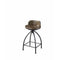 Bar Height stool, Black & Brown-Bar Stools and Counter Stools-Black & Brown-Wood & Metal-JadeMoghul Inc.