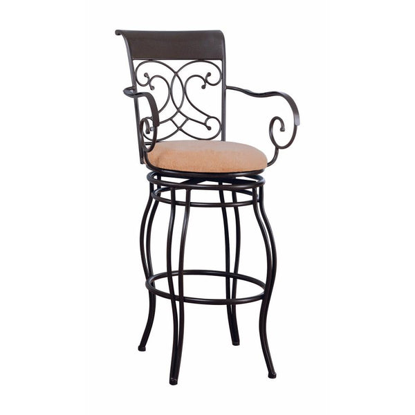 Bar Height Stool, Brown-Bar Stools and Counter Stools-Brown-MICROFIBER-JadeMoghul Inc.