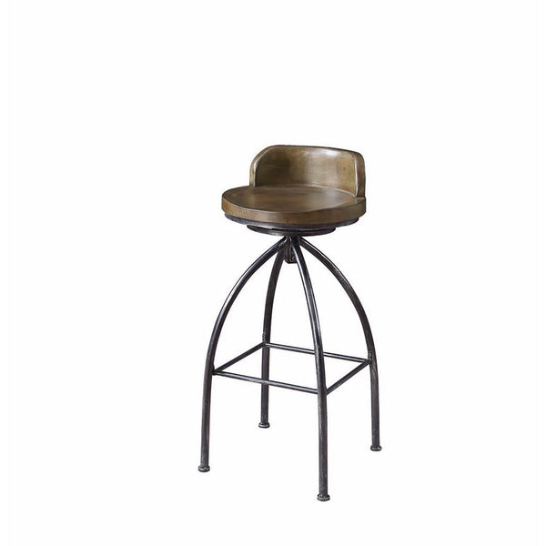 Bar Height stool, Brown & Black-Bar Stools and Counter Stools-Black & Brown-Wood & Metal-JadeMoghul Inc.