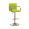 Corfu Contemporary Bar Stool With Arm In Yellow Pu