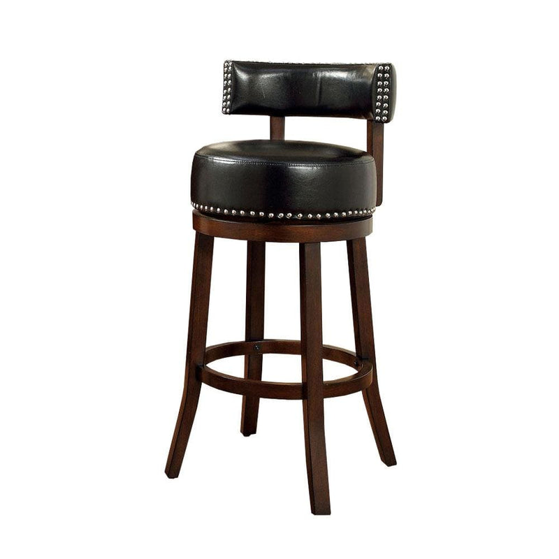 Bar Stools and Counter Stools Shirley 29" Barstool Withpu Cushion, Black Finish, Set Of 2 Benzara