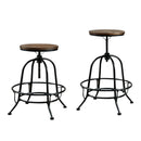 Bar Stools and Counter Stools Silvia I Industrial Barstool, Set Of 2 Benzara