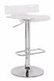 Bar Stools and Counter Stools Smart Looking Adjustable Stool with Swivel, Clear & Chrome Benzara