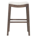 Upholstered Barstool, Rustic Java Brown