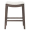 Upholstered Counter Stool, Rustic Java Brown