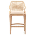 Wooven Upholstered Loom Barstool, Cream