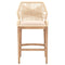 Wooven Upholstered Loom Barstool, Cream