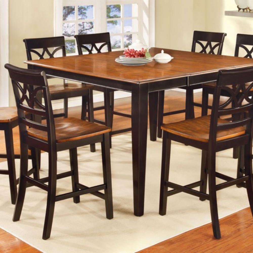 Benzara glenbrook brown cherry and hot sale ivory counter height dining table