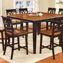 Torrington II Cottage Style Counter Height Table In Black And Cherry Finish