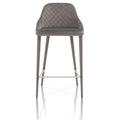 Bar Stools Velvet Upholstery Counter Stool With Hairpin Design Legs, Gray, Set Of Two Benzara