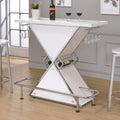 Bar Unit  with metal frame, White