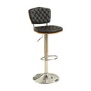 Barstool With Tufted Seat And Back Black Set of 2