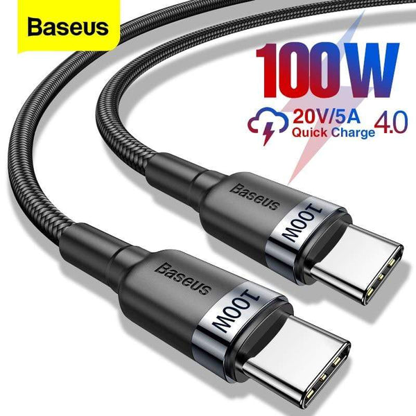 Baseus 100W USB C To USB Type C Cable USBC PD Fast Charger Cord USB-C Type-c Cable For Xiaomi mi 10 Pro Samsung S20 Macbook iPad AExp
