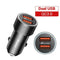 Baseus 36W Dual USB Quick Charge QC 3.0 Car Charger For iPhone USB Type-C PD Fast Charger Mobile Phone Quick Charger Car-Charger-Black 1-JadeMoghul Inc.