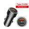 Baseus 36W Dual USB Quick Charge QC 3.0 Car Charger For iPhone USB Type-C PD Fast Charger Mobile Phone Quick Charger Car-Charger-Black-JadeMoghul Inc.