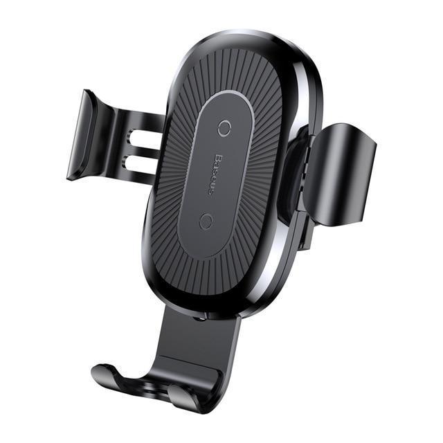 Baseus Car Holder For iPhone X 8 Qi Wireless Charger Quick Charge For Samsung S9 S8 Phone Holder Stand Fast Wireless Charging-Black-JadeMoghul Inc.