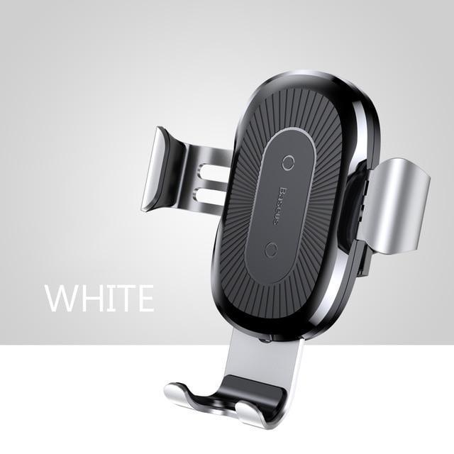 Baseus Car Holder Qi Wireless Charger For iPhone Samsung S9 Plus Mobile Phone Holder 10W Fast Wireless Car Charger Phone Holder-Sliver-JadeMoghul Inc.