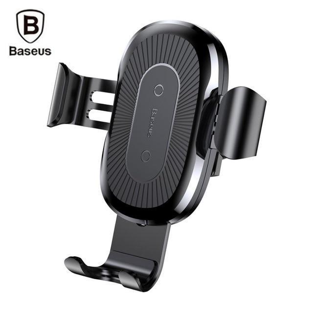 Baseus Car Mount Qi Wireless Charger For iPhone X 8 Plus Quick Charge Fast Wireless Charging Pad Car Holder Stand For Samsung S8-Black-JadeMoghul Inc.