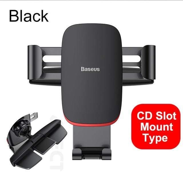 Baseus Car Phone Holder for Car Air Vent / CD Slot Mount Phone Holder Stand for iPhone Samsung Metal Gravity Mobile Phone Holder AExp