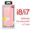 Baseus Charger Case For iPhone 8 7 6 6s Plus 2500/3650mAh Power Bank Case Ultra Slim External Backup Battery Charging Case Cover-2500 Pink For i8 i7-China-JadeMoghul Inc.