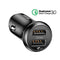 Baseus Dual USB Car Charger Quick Charge 3.0 Car-charger QC3.0 Turbo Car Mobile Phone Charger For iPhone X Samsung Car Charging-Black 1-JadeMoghul Inc.