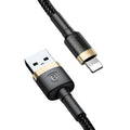 Baseus USB Cable for iPhone X 8 7 6 5 6s Fast Charging Phone USB Data Cables for iPhone 5s 5C SE USB Charger Cord Adapter-Black Gold-2m-JadeMoghul Inc.