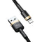 Baseus USB Cable for iPhone X 8 7 6 5 6s Fast Charging Phone USB Data Cables for iPhone 5s 5C SE USB Charger Cord Adapter-Black Gold-2m-JadeMoghul Inc.