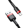 Baseus USB Cable for iPhone X 8 7 6 5 6s Fast Charging Phone USB Data Cables for iPhone 5s 5C SE USB Charger Cord Adapter-Black Red-2m-JadeMoghul Inc.