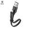 Baseus USB cable for iPhone X 8 plus Samsung galaxy S9 2A date charging cable Power Bank Battery Charger USB charging wire cord-Black-0.23M-JadeMoghul Inc.