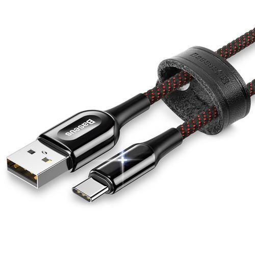 Baseus USB Type C Cable For Samsung Galaxy S9 S8 Plus Quick Charge 3.0 Charging Cable For Xiaomi One Plus 5t USB-C Type-C Cable-Black-100cm-JadeMoghul Inc.