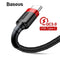 Baseus USB Type C Cable for Samsung Galaxy S9 S8 Plus Quick Charge QC3.0 USB C Charging Data Cable for One Plus 6 5t-Red-0.5m-JadeMoghul Inc.