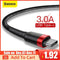 Baseus USB Type C Cable for Samsung S10 S9 Quick Charge 3.0 Cable USB C Fast Charging for Huawei P30 Xiaomi USB-C Charger Wire AExp