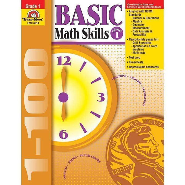 BASIC MATH SKILLS GR 1-Learning Materials-JadeMoghul Inc.