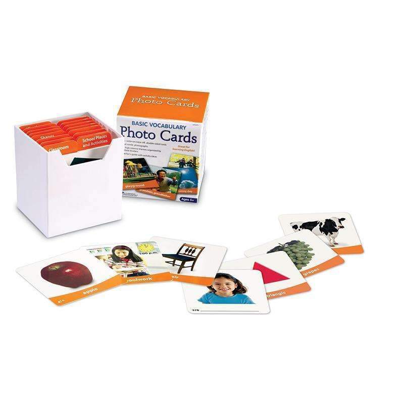 BASIC VOCABULARY PHOTO CARD SET-Learning Materials-JadeMoghul Inc.